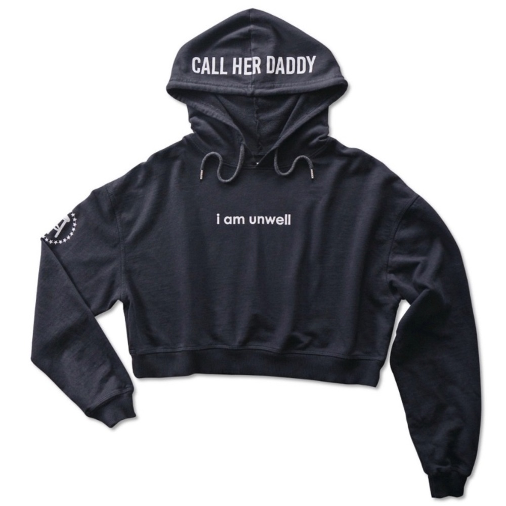I Am Unwell Cropped Hoodie | Call Her Daddy | Barstool Sports | Crop Top Hoodie